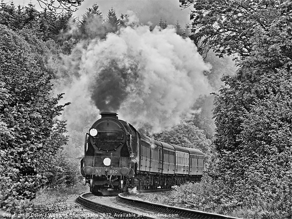 Lord Nelson - The Watercress Line BW Picture Board by Colin Williams Photography