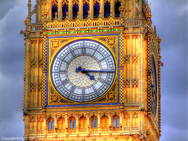 The Face Of Big Ben Picture Board by Colin Williams Photography