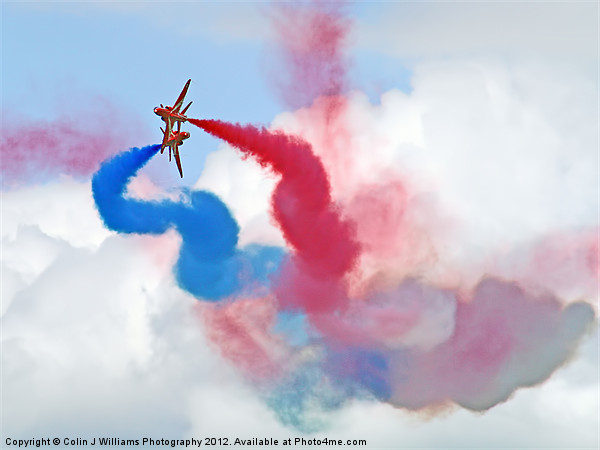 Break ! Red Arrows - Dunsfold 2012 Picture Board by Colin Williams Photography