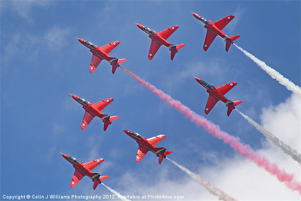 Top Pass - Red Arrows - Dunsfold 2012 Picture Board by Colin Williams Photography