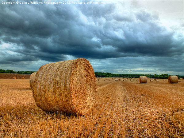 Bales Before The Storm Picture Board by Colin Williams Photography