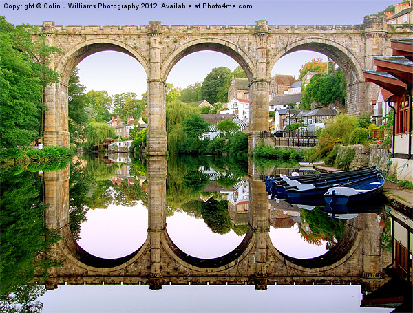 Knaresborough Reflections Picture Board by Colin Williams Photography