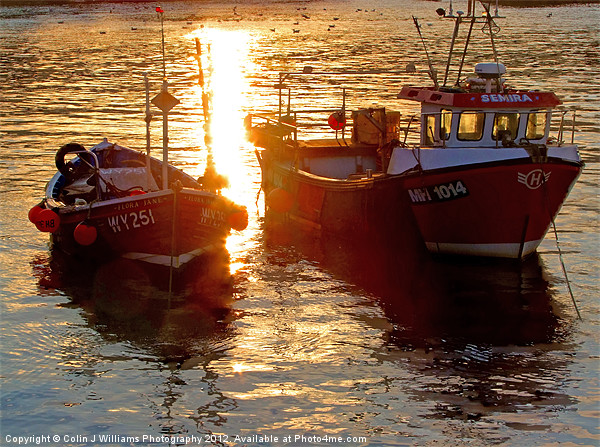 Fishing Boats At Staithes Picture Board by Colin Williams Photography