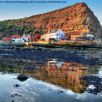 Buy canvas prints of Incoming Tide Staithes by Colin Williams Photography