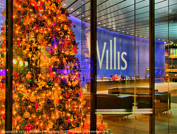 Christmas At The Willis Building London Picture Board by Colin Williams Photography