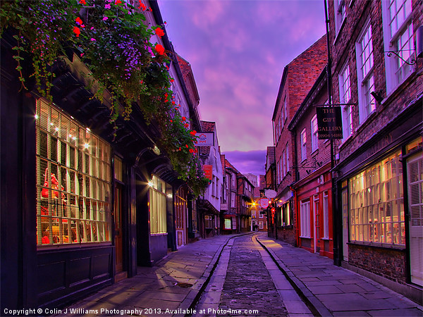 The Shambles York - Twilight Picture Board by Colin Williams Photography