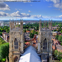 Buy canvas prints of The View From York Minster by Colin Williams Photography