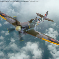 Buy canvas prints of Spitfire In The Clouds 1 by Colin Williams Photography