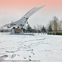 Buy canvas prints of  Concorde in the snow- Brooklands Museum by Colin Williams Photography