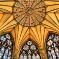Buy canvas prints of Vaulted Ceiling -The Chapter House - York Minster by Colin Williams Photography