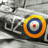Buy canvas prints of Sunlight On Spitfire - BW by Colin Williams Photography