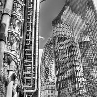 Buy canvas prints of The Lloyds Building - The Gherkin - The Willis Bui by Colin Williams Photography