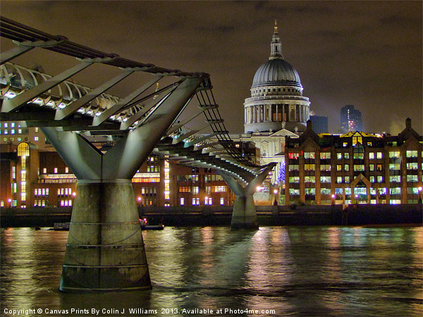 St Pauls Catherderal And Millenium Footbridge Picture Board by Colin Williams Photography