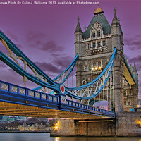 Buy canvas prints of Tower Bridge From Below by Colin Williams Photography