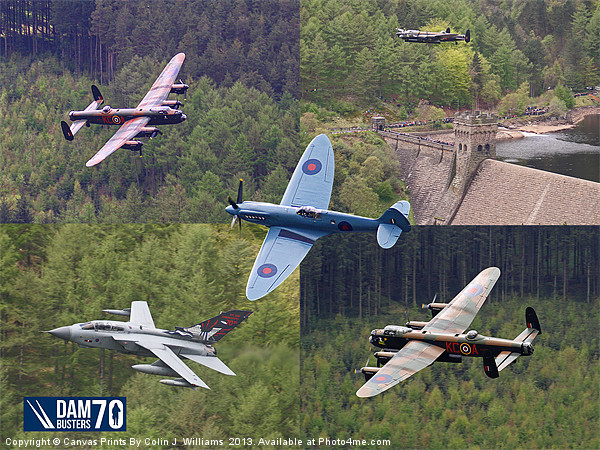 Dambusters 70 Years On The Derwent Dam Picture Board by Colin Williams Photography