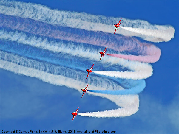 Smokin !! - The Red Arrows - Duxford 26.05.2013 Picture Board by Colin Williams Photography