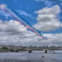 Buy canvas prints of Red Arrows Over London by Colin Williams Photography