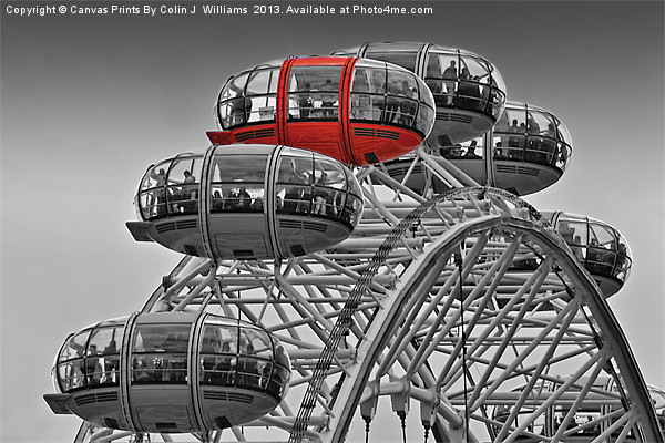 The Red Pod - The London Eye Picture Board by Colin Williams Photography