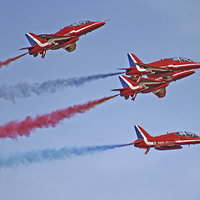 Buy canvas prints of The Red Arrows - Duxford Spring Airshow 2013 by Colin Williams Photography
