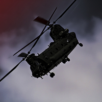 Buy canvas prints of Chinook - Night Flight ! by Colin Williams Photography