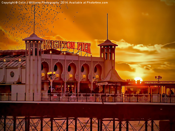 Roosting Starlings - Brighton Pier Picture Board by Colin Williams Photography