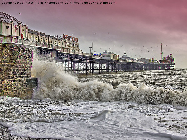 A Windy Day - Brighton Pier Picture Board by Colin Williams Photography