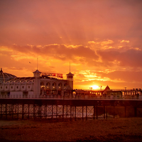 Buy canvas prints of Big Sky - Brighton Pier by Colin Williams Photography