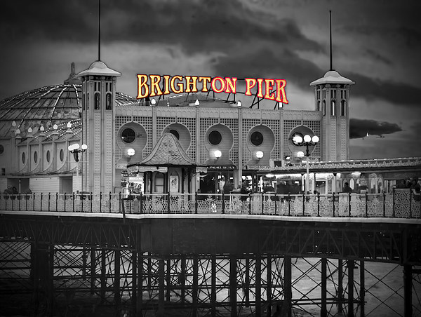 Brighton Pier Sc Picture Board by Colin Williams Photography