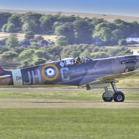 Buy canvas prints of Spitfire VB Scramble - Shoreham Airshow 2013 by Colin Williams Photography