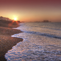 Buy canvas prints of Brighton Seafront Sunrise 2 by Colin Williams Photography