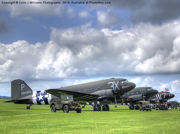 DC3 Flightline - Duxford - 2014 Picture Board by Colin Williams Photography