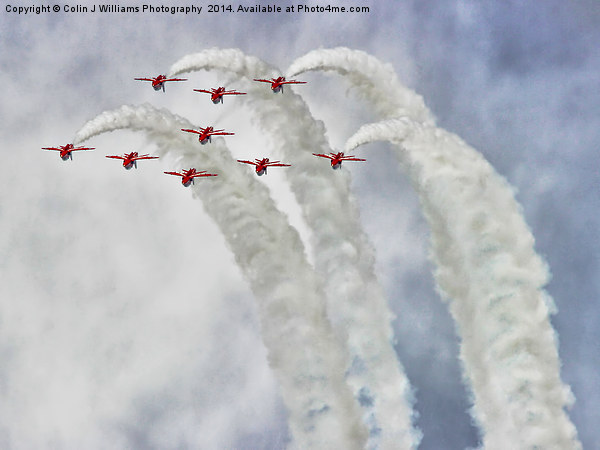 Looping In The Skies - The Red Arrows  Picture Board by Colin Williams Photography