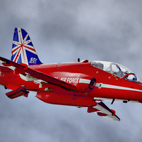 Buy canvas prints of  Red Arrow So Low ! - Farnborough 2014 by Colin Williams Photography