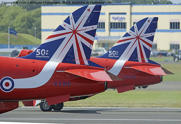  The Reds - Ready To Roll ! - Farnborough 2014 Picture Board by Colin Williams Photography