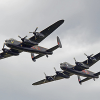 Buy canvas prints of  The Two Lancasters - Dunsfold Wings And Wheels by Colin Williams Photography