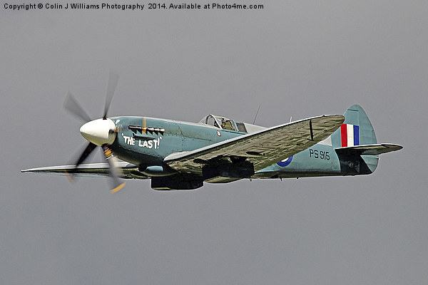 The Last - Spitfire PS915 (Mk PRXIX) Picture Board by Colin Williams Photography