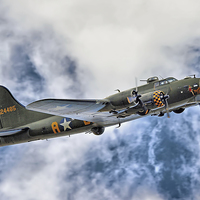Buy canvas prints of  B17 Sally B - A Flying Legend  by Colin Williams Photography