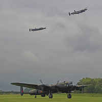 Buy canvas prints of  3 Lancasters by Colin Williams Photography