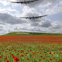 Buy canvas prints of  The Two Lancasters - We Remember Them ! by Colin Williams Photography