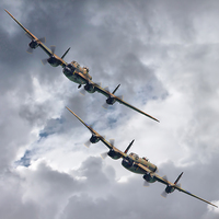 Buy canvas prints of  The 2 Lancasters Dunsfold  by Colin Williams Photography