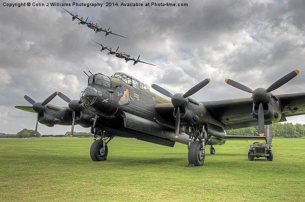    3 Lancasters - East Kirkby Flypast Picture Board by Colin Williams Photography