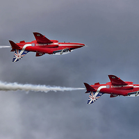 Buy canvas prints of  The Red Arrows Mirror Pass - Dunsfold 2014 by Colin Williams Photography
