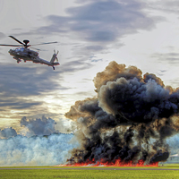 Buy canvas prints of Apache Role Demo - Dunsfold wings and Wheels 2014  by Colin Williams Photography