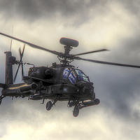 Buy canvas prints of Mean Looking  Apache  - Dunsfold wings and Wheels  by Colin Williams Photography