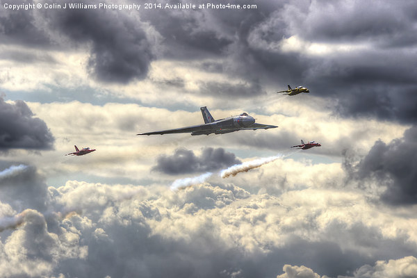 Avro Vulcan And The Gnat Display Team Dunsfold 1 Picture Board by Colin Williams Photography