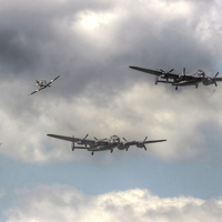 Buy canvas prints of  The Two Lancasters Tour - Dunsfold 2014 by Colin Williams Photography