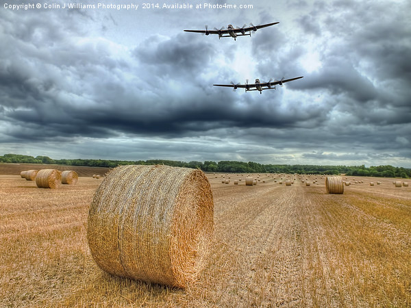  A Stormy September Evening - The 2 Lancasters  Picture Board by Colin Williams Photography