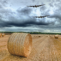 Buy canvas prints of  A Stormy September Evening - The 2 Lancasters  by Colin Williams Photography