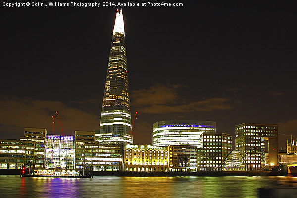  The Shard at Night Picture Board by Colin Williams Photography