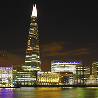Buy canvas prints of  The Shard at Night by Colin Williams Photography
